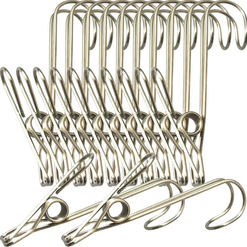 Alfileres de ropa de acero inoxidable, 304 de metal de acero inoxidable de cola larga, alfileres de gancho de acero inoxidable, alfileres grandes a