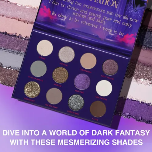 Miniatura 3 de SELESTIA BEAUTY Paleta de sombra de ojos de maquillaje Mother of Lights - 12 tonos mezclables con acabados mate y brillante - Paleta de sombras