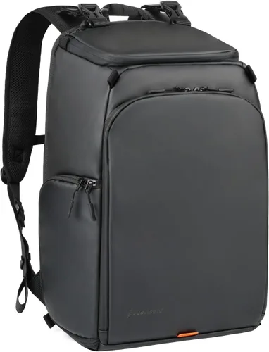 Besnfoto Mochila impermeable para cámara DSLR/SLR sin espejo, bolsa de fotos para hombres con compartimento para computadora portátil para viajes de