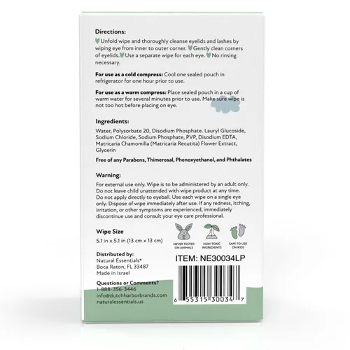 Miniatura 8 de Natural Essentials Lil' Peepers Toallitas limpiadoras de ojos y párpados para bebés, sin conservantes y sin enjuague, toallitas suaves