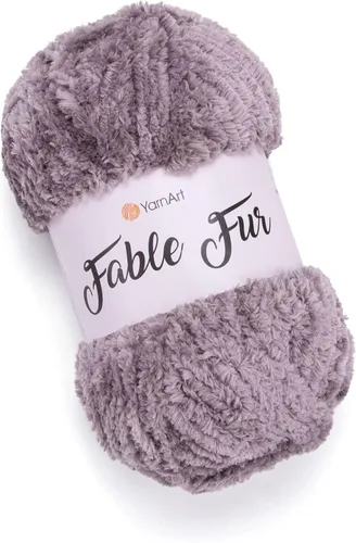 Miniatura 28 de Yarnart Fable Fur Hilo (100gr), Hilo de Pestañas Sintético Suave Grueso Esponjoso Falso Difuso para Ropa de Ganchillo Tejido de Punto Súper
