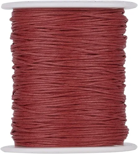 Miniatura 19 de Cordón de algodón encerado de 100 yardas, hilo de algodón trenzado naranja oscuro, cuerda de cuentas trenzada, cuerda para collar, pulsera, collar
