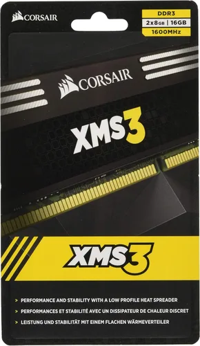 Corsair 16 GB XMS3 (2 x 8 GB) DDR3 SDRAM 1600 MHz 240 pines 16 Kit de doble canal DDR3 1600 (PC3 12800) CMX16GX3M2A1600C11