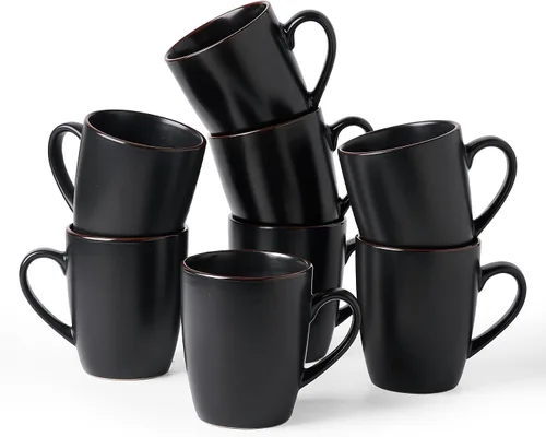 Miniatura 35 de famiware Venus - Tazas de café para 4, juego de tazas de 12 onzas, taza para beber con asa para café, té, cacao, leche, carbón