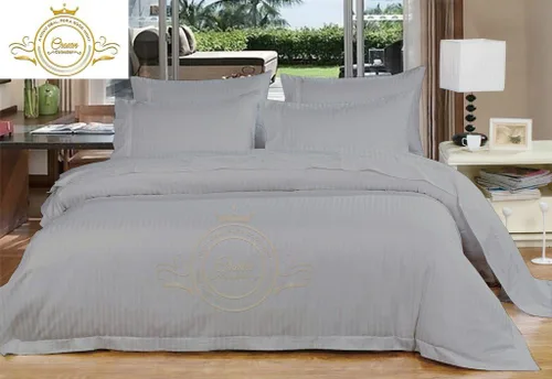 Miniatura 14 de Corona Collection Hotel beddings 600-thread-count Juego de sábana 100% algodón egipcio, 4 pieza Fit hasta 12" Deep Pocket todo Damask rayas elástica