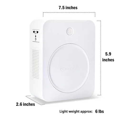 Miniatura 3 de uyoyous Convertidor de voltaje elevador de 500 W, convertidor de 110 V a 220 V, transformador de convertidor de energía resistente con cable