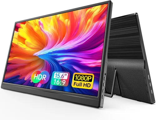 Miniatura 10 de WGK Monitor portátil de 14 pulgadas FHD1200P ultradelgado para monitor de laptop, USB-C HDMI Plug&Play, monitor externo 100% SRGB, pantalla