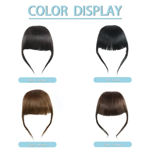 Miniatura 6 de Shinon – Flequillo con clip de cabello humano; extensión de cabello, fleco