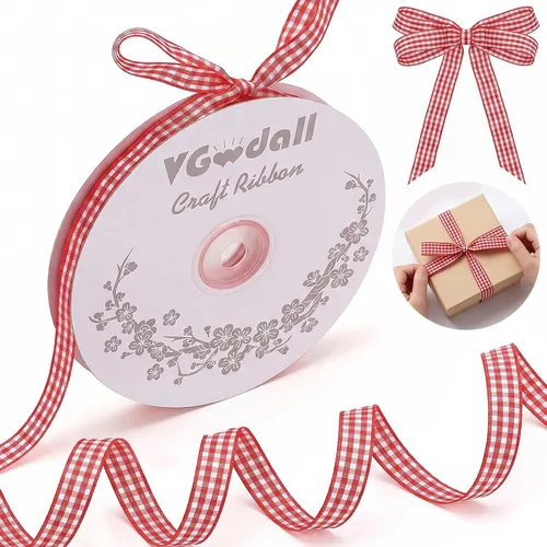Miniatura 7 de VGoodall Cinta de Gingham Gris Oscuro, 3/8 x 50 yardas, Cinta de Picnic para Manualidades, Cintas Gris Oscuro para Accesorios de Cabello, Artesanías