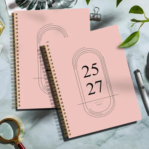 Miniatura 7 de Agenda mensual 2025-2027, agenda de 24 meses, calendario 2025-2027, julio 2025 a junio 2027, cubierta de cartón duro A4-8.6 x 11.3 pulgadas