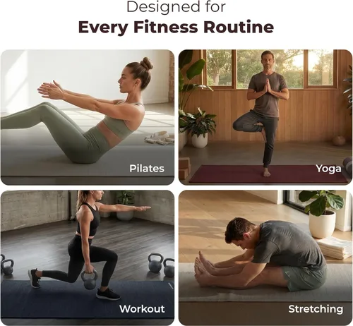 Miniatura 6 de Live Well 360 Tapete de yoga hecho a mano de algodón orgánico, no tóxico, sin productos químicos y totalmente natural, tapete de yoga de tela