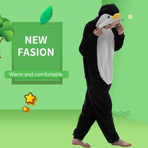 Miniatura 5 de COSUSKET Pijama unisex para adultos, pijama de franela para cosplay, disfraz de Halloween de una pieza, ropa de dormir para el hogar