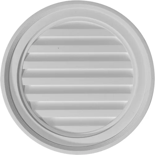 Miniatura 7 de Ekena Millwork GVRO12D respiradero redondo, 12 pulgadas de ancho x 12 pulgadas de alto x 1 3/8 pulgadas de profundidad, GVRO12D