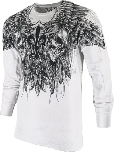 Miniatura 5 de Xtreme Couture by Affliction - Camisa térmica para hombre, color blanco, Blanco