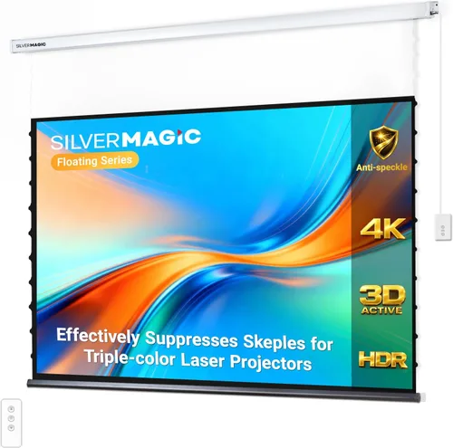 Miniatura 9 de ALR/CLR - Pantalla de proyector motorizada para proyector UST de 100 pulgadas, 95% de rechazo de luz ambiental, 4K/8K Ultra HD, Active 3D, para cine