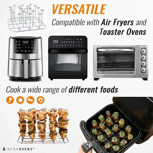 Miniatura 2 de Accesorios para freidora de aire, estante compatible con Instant Pot Vortex, Ninja, Power XL, Ultrean, Chefman, accesorio de acero inoxidable
