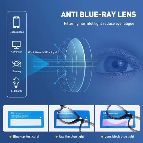 Miniatura 4 de DYLB Gafas de bloqueo de luz azul para niños y niñas, paquete de 2, gafas de videojuegos para computadora para niños y niñas de 3 a 10 años, antiluz
