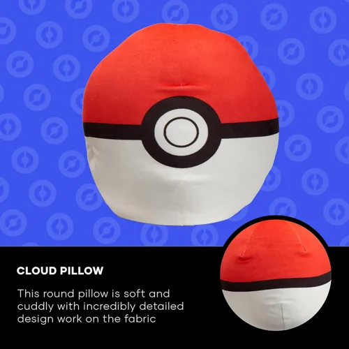Miniatura 4 de Almohada de felpa en forma de nube ultra suave Northwest, almohada de felpa inspirada en Pokeball para niños y niñas, almohada de dormitorio