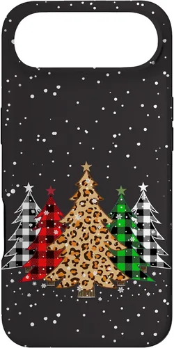 Miniatura 27 de Funda con diseño de árboles de Navidad con estampado de leopardo y cuadros para iPhone 16