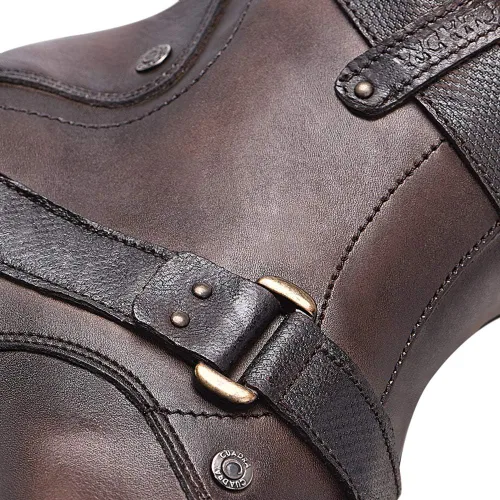 Miniatura 8 de Bota Hombre Cuadra en Piel Genuina con Cremallera Marrón