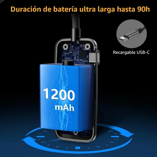 Miniatura 6 de Gritin Luz de Lectura Recargable de 19 LED para Leer en la Cama con Función de Memoria, Cuidado de los Ojos, 3 Temperaturas de Color, Brillo