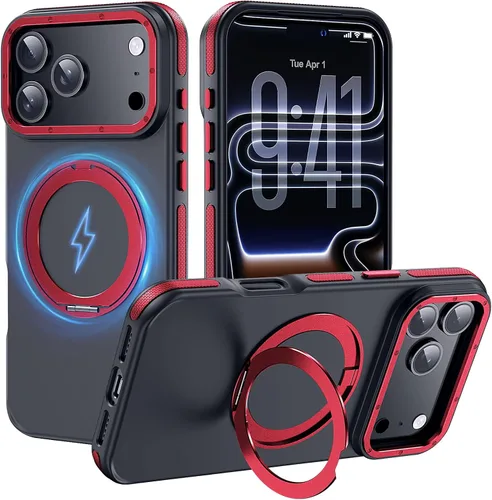 Miniatura 40 de Funda magnética fuerte para iPhone 12 Pro Max [Protección de grado militar de 10 pies] Compatible con MagSafe, funda protectora a prueba de golpes