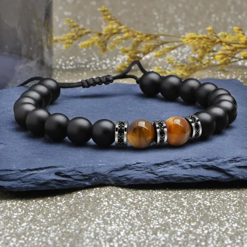 Miniatura 4 de Pulsera para hombres, regalo de cumpleaños para hombres, novio, marido, papá, hijo, hermano, nieto, abuelo, tío amor, alivio del estrés, ojo