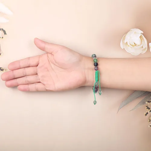 Miniatura 73 de AD Beads Pulseras de piedras preciosas unisex de 0.315 pulgadas (0.315 in), macramé curativo ajustable de 7 a 9 pulgadas Usa esta pulsera