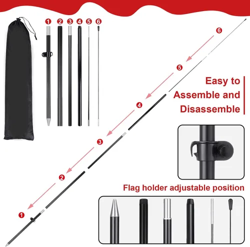 Miniatura 3 de Buryeah Paquete de 4 Banderas de Casa Abierta para Agentes de Bienes Raíces 7x5.4 Pies Letrero de Bandera Tipo Pluma con Asta de Bandera Estaca