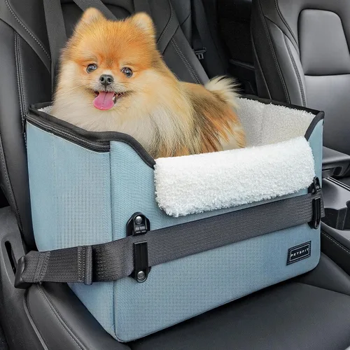 Miniatura 19 de PETSFIT Asientos de coche para perros pequeños – Hebillas de seguridad patentadas – Correa de seguridad – Asiento plegable elevador para perro