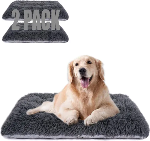 Miniatura 13 de Cama lavable a máquina, almohadilla de felpa de lujo para perros y gatos, tapete inferior antideslizante para perrera, camas peludas para razas
