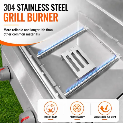 Miniatura 5 de 69785 Quemador de parrilla para Weber Spirit I y II y GS4 Spirit II serie 200, Spirit E-210, E-220, Spirit S-210, S-220 parrillas de gas