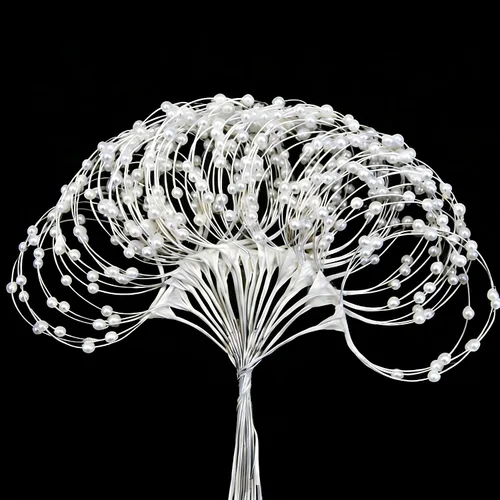 Miniatura 10 de 100 piezas de palo de cuentas para novia, boda, decoración de fiesta, 0.157 in, relleno de florero, palitos de perlas de 0.157 in, selecciones