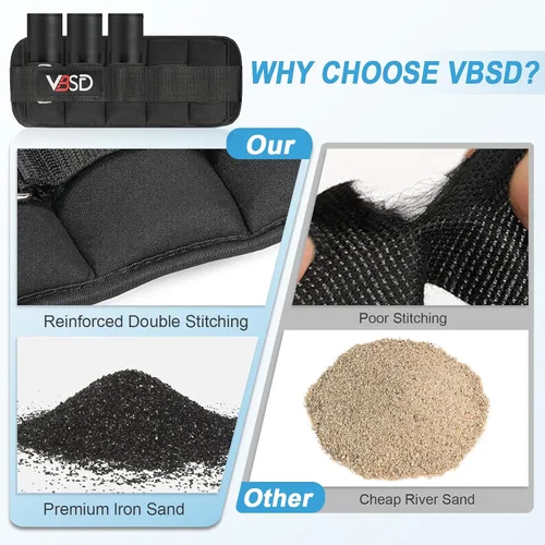 Miniatura 5 de VBSD Pesas de tobillo ajustables para hombres y mujeres, 2, 4, 6, 8, 10 libras, 1 par de correas de peso para piernas, juego de pesas de tobillo