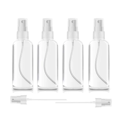 Miniatura 10 de ZEROFIRE Paquete de 2 botellas de spray de 1 onza de plástico transparente vacío recargable mini Spritzer para viajes, limpieza, jardinería, cuidado