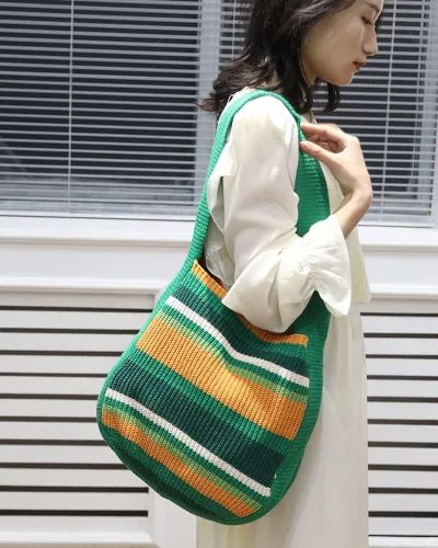 Miniatura 71 de ENBEI Bolsos de hombro para mujer Bolsos de ganchillo Bolso de punto grande Bolso de mano estético para la escuela lindo Bolsas de mano Bolsa