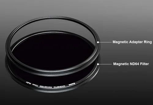 Miniatura 5 de Kase Wolverine ND64 - Filtro magnético de densidad neutra de 2.638 in (6 paradas) con anillo adaptador de lente de 2.638 in para lente de cámara
