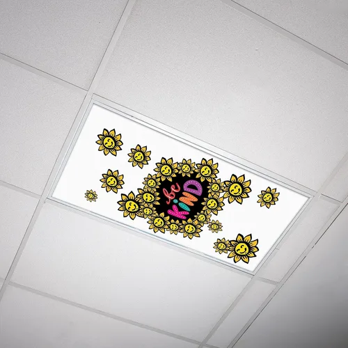 Miniatura 10 de Cubierta de luz fluorescente para luces de techo, decoración de aula, inserto de película retroiluminada de alta calidad, 2 x 4