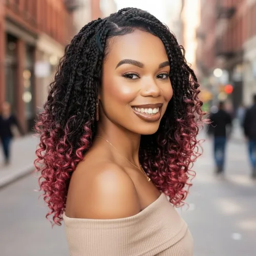 Miniatura 22 de Fulcrum - Trenzas de ganchillo estilo diosa de 14 pulgadas, 9 paquetes de trenzas bohemias de ganchillo para mujeres, trenzas de ganchillo bohemias