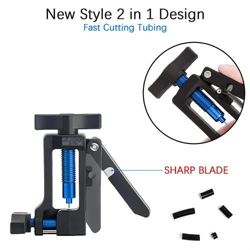 Miniatura 4 de Herramienta de inserción de destornillador de aguja mejorada 2 en 1 con cortador de manguera hidráulica para bicicleta MTB bicicleta de carretera