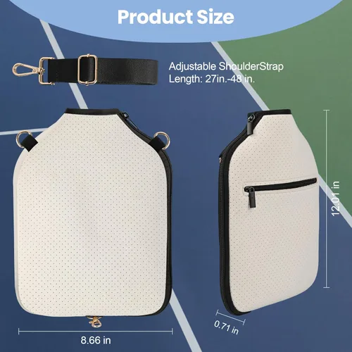 Miniatura 3 de Pickleball Paddle Bag,Large Pickleball Bag for Men & Women,Waterproof Paddle Bag,Stylish Quilted Pickleball Bag,Fits All Paddles,Ideal Pickleball