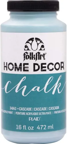 FolkArt 34843 Home Decor Chalk - Pintura para muebles y manualidades en varios colores, 16 onzas, Cascade