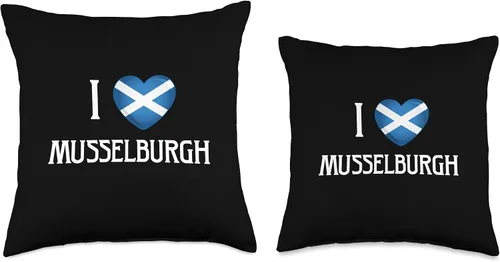 Miniatura 3 de I Love Musselburgh Scotland Flag Heart Saltire Scottish Throw Pillow