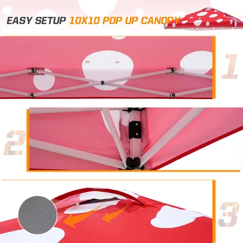 Miniatura 143 de EAGLE PEAK Tienda de campaña desplegable con bolsa de transporte con ruedas, 8 estacas, 4 cuerdas, 4 bolsas de peso, toldo de tienda de campaña