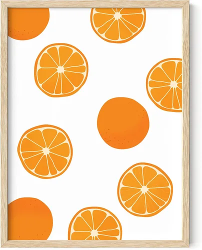 Miniatura 22 de HAUS AND HUES Fruit Art - Imagen de melocotón, decoración de pared de cocina, impresión de baño (marco beige, 24 x 36)