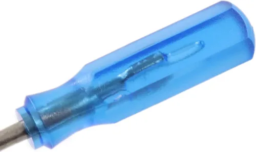 Miniatura 4 de 100 piezas de destornilladores ranurados planos de mini tamaño de 45mm x 2mm 2.0mm para reparación de gafas, celulares, HDD, cámara, laptop Azul