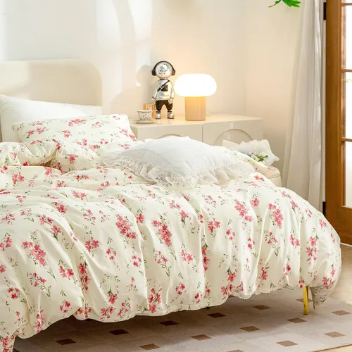 Miniatura 3 de Jane yre Juego de funda de edredón tamaño Queen floral, microfibra cepillada de 3 piezas, estilo jardín, patrón floral, con cierre de cremallera