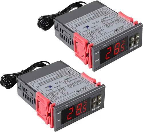 Miniatura 7 de 2 unids STC-1000 controlador de temperatura digital 110-220 V termostato incubadora termorregulador relé calefacción refrigeración con sensor cable