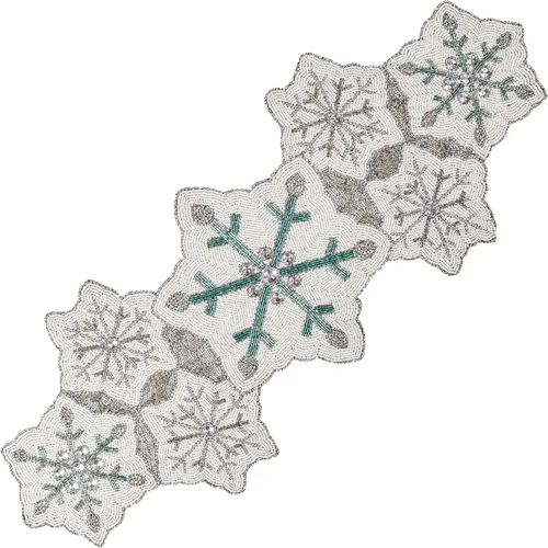 Camino de mesa con cuentas de 36 pulgadas de diseño elegante infinito - Decoración de mesa para bodas, fiestas, días festivos, regalos y uso diario