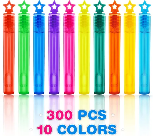 Miniatura 6 de 300 piezas de varitas para burbujas mini, surtido de juguetes para regalos de fiesta de burbujas para niños, juguetes temáticos para cumpleaños